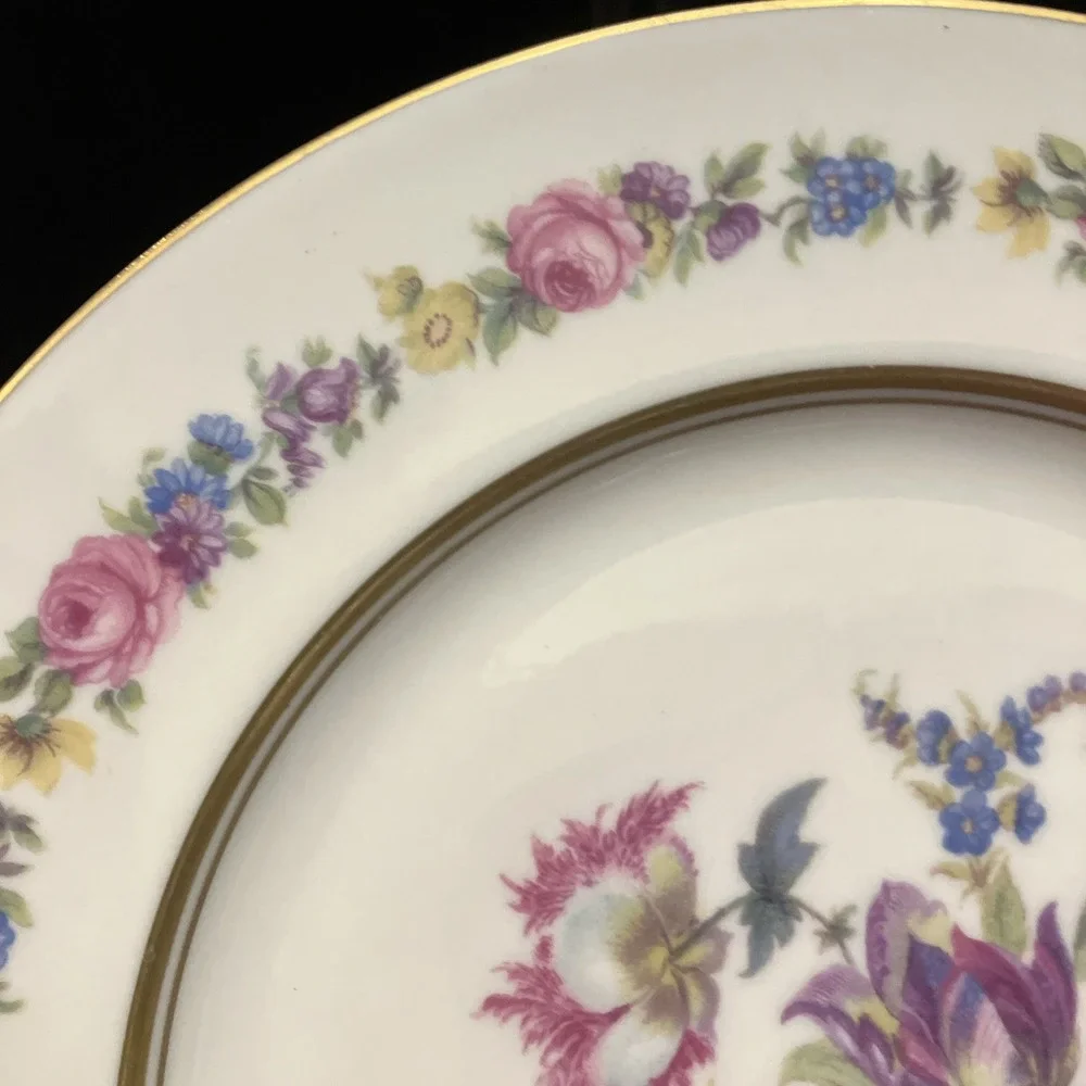 Castleton China Manor Gold Trim Dinner Plate 9